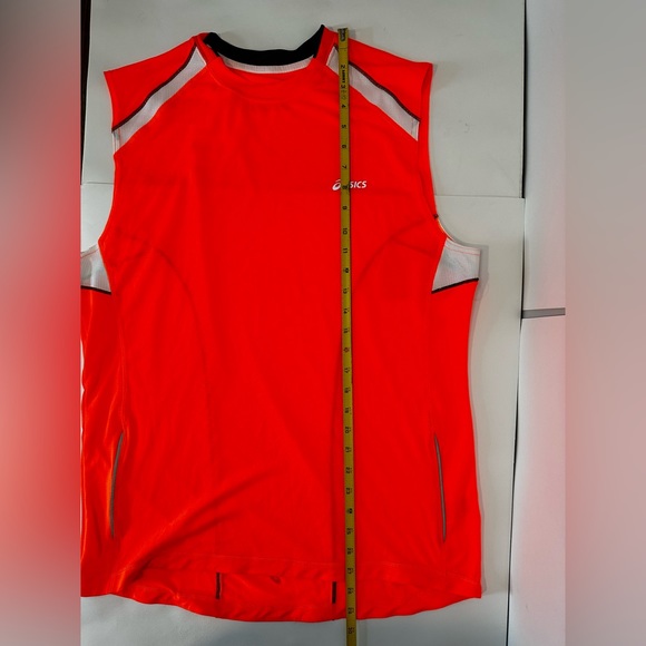 Asics Mens Runaround Muscle Tank Top Medium  & Large Orange - Picture 6 of 11